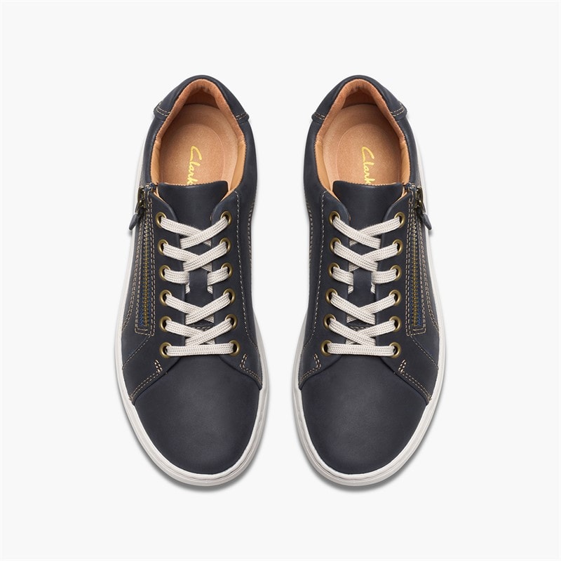 Clarks Dame Nalle Træningssko Navy Nubuck - Billede 4