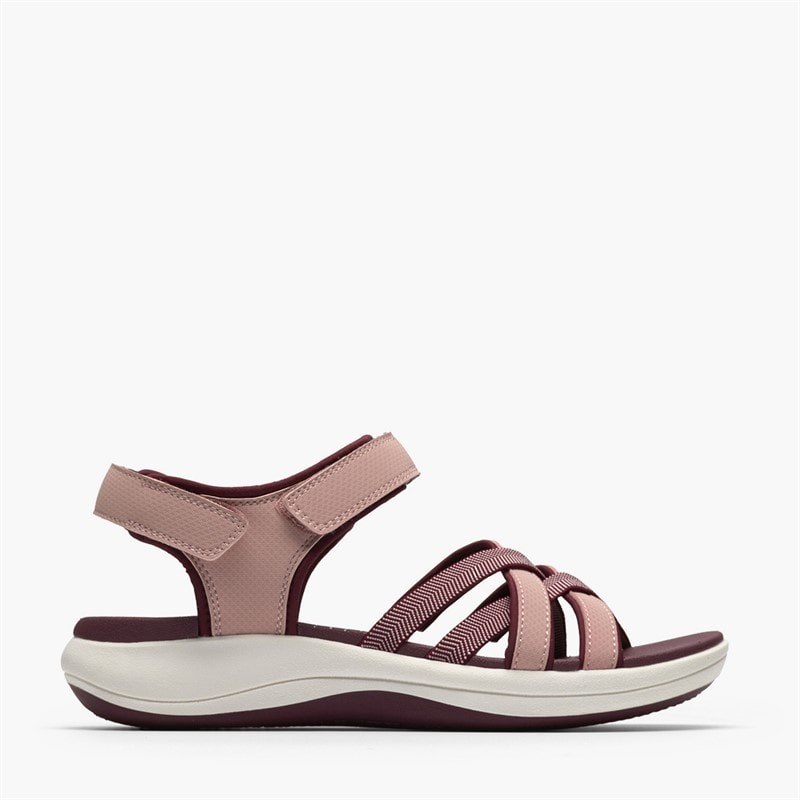 Clarks Damesko Mira Shore Sandaler Maroon