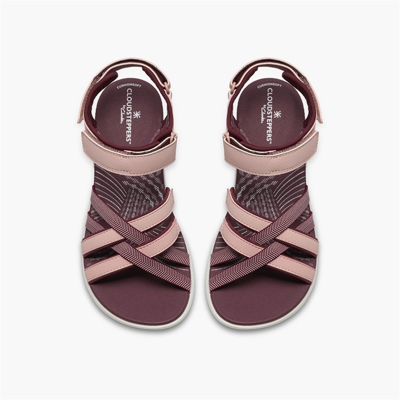 Clarks Damesko Mira Shore Sandaler Maroon - Billede 2
