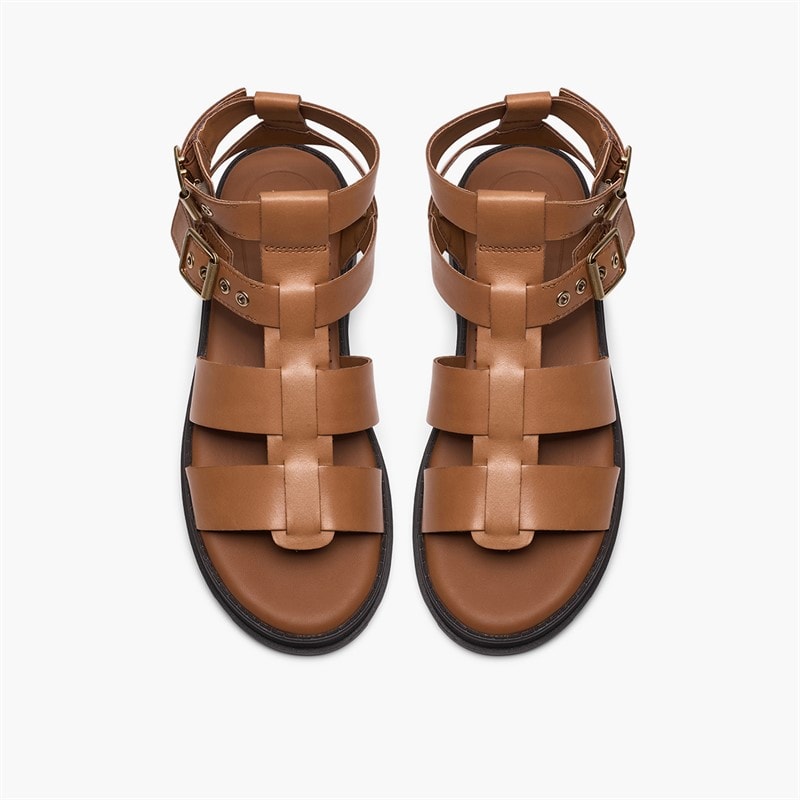 Clarks Dame Orinoco 3 Cove Sandaler Tan Leather - Billede 2