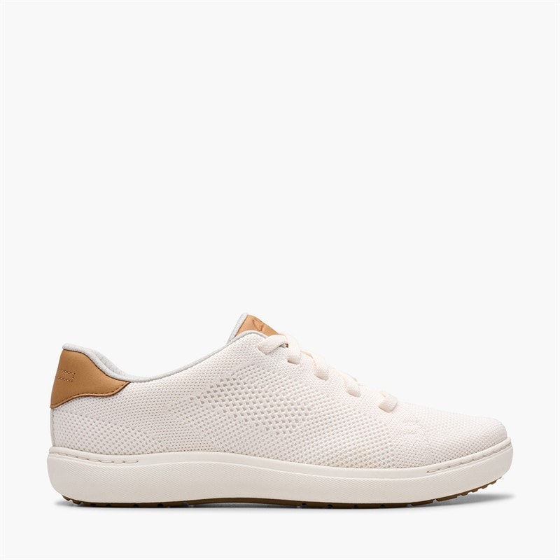 Clarks Dame Nalle Walk Træningssko White Knit