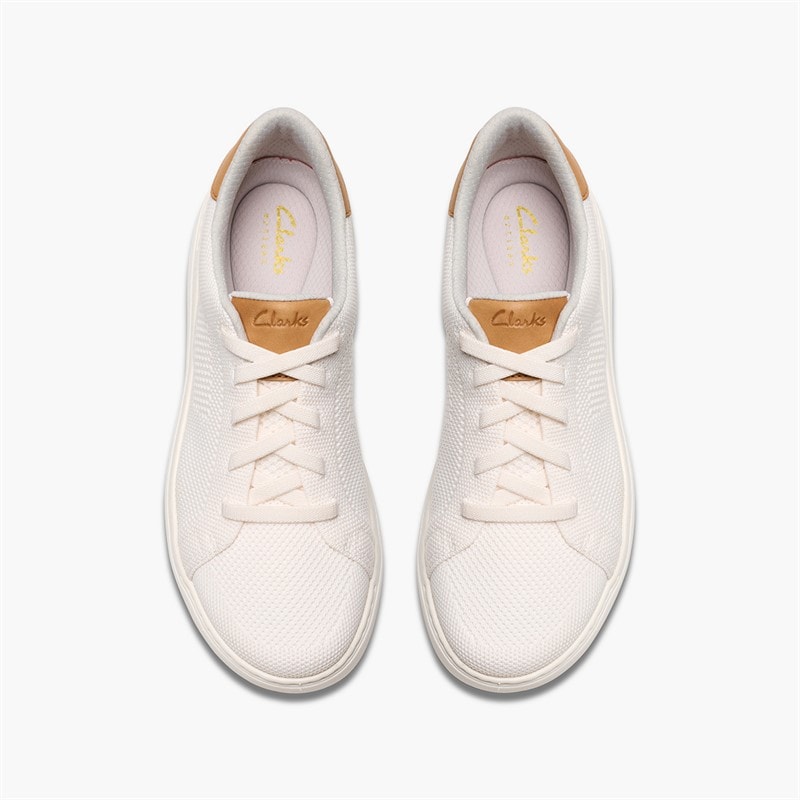 Clarks Dame Nalle Walk Træningssko White Knit - Billede 2