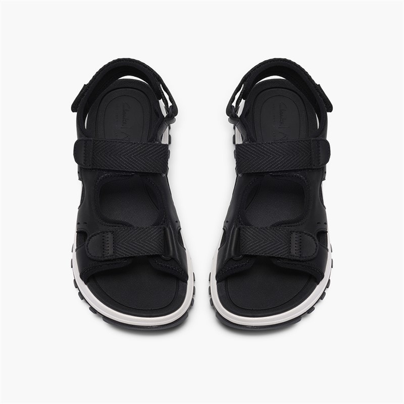 Clarks Dame ATL Trek Surf Sandaler Black Leather - Billede 2
