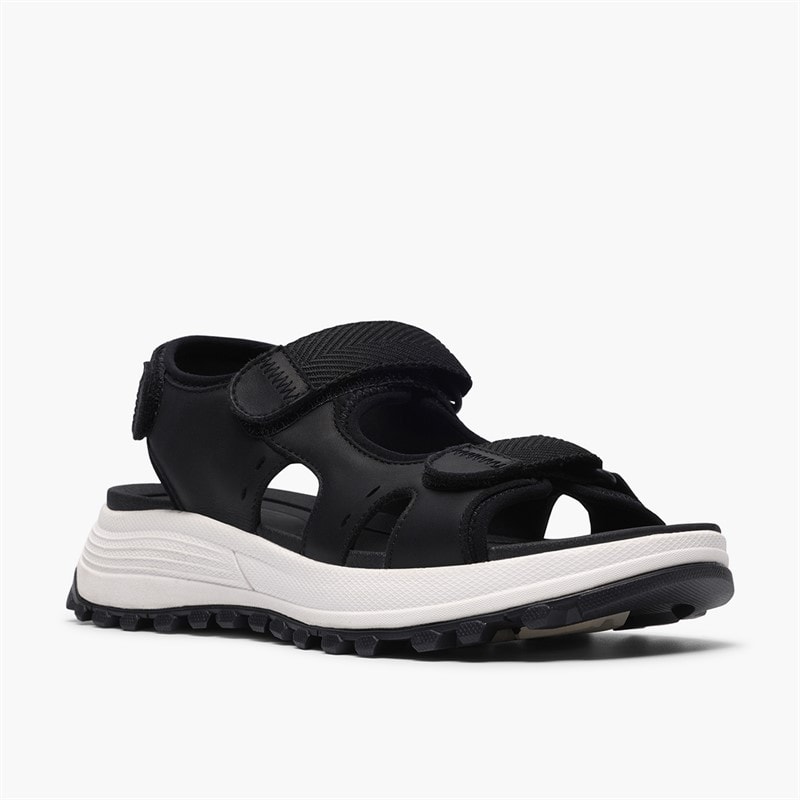 Clarks Dame ATL Trek Surf Sandaler Black Leather - Billede 4