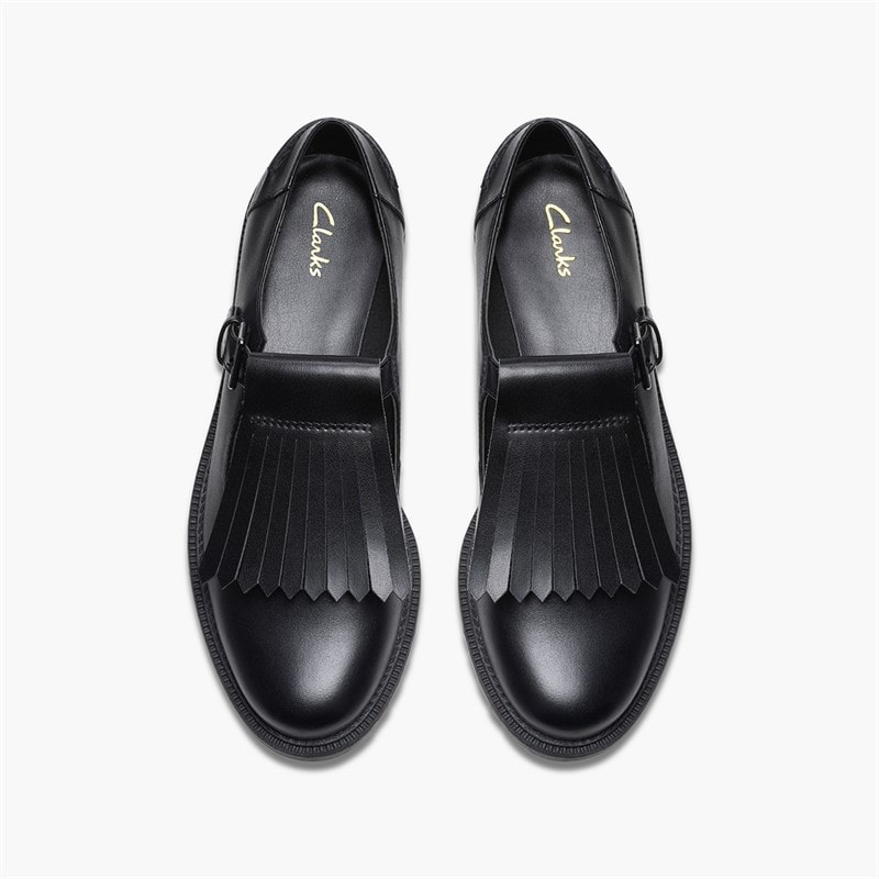 Clarks Dame Griffin Mia 2 Sko Black Leather - Billede 2
