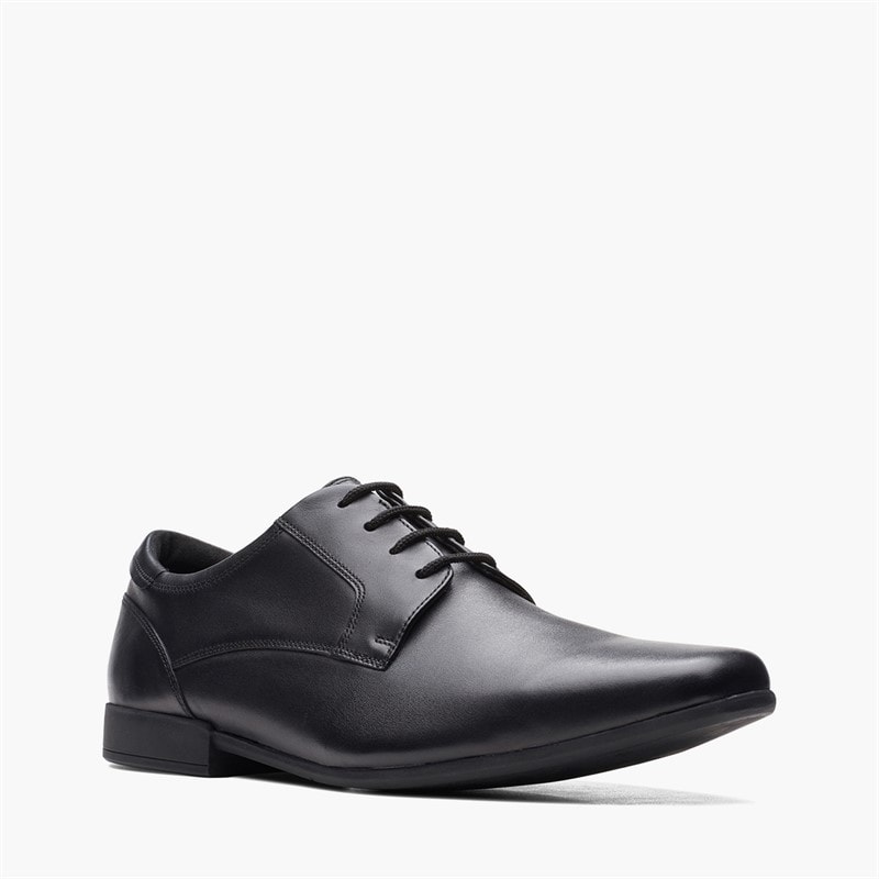 Clarks Herre Sidton Snøresko Black Leather - Billede 2