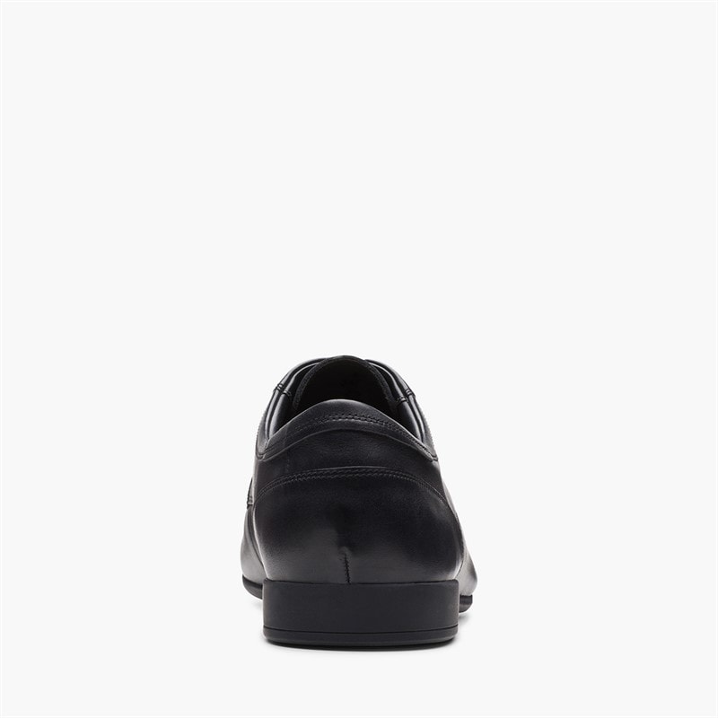 Clarks Herre Sidton Snøresko Black Leather - Billede 5