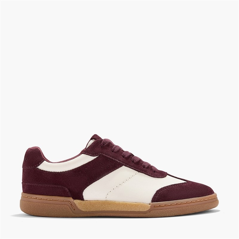 Clarks Dame Maseri Gå Sko Burgundy Combi