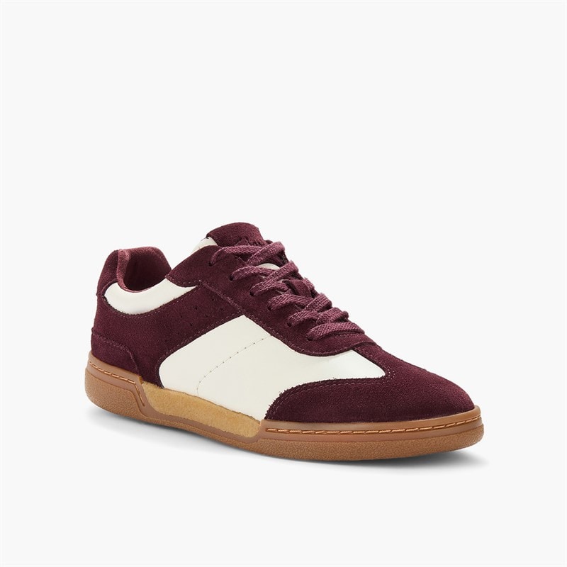 Clarks Dame Maseri Gå Sko Burgundy Combi - Billede 4