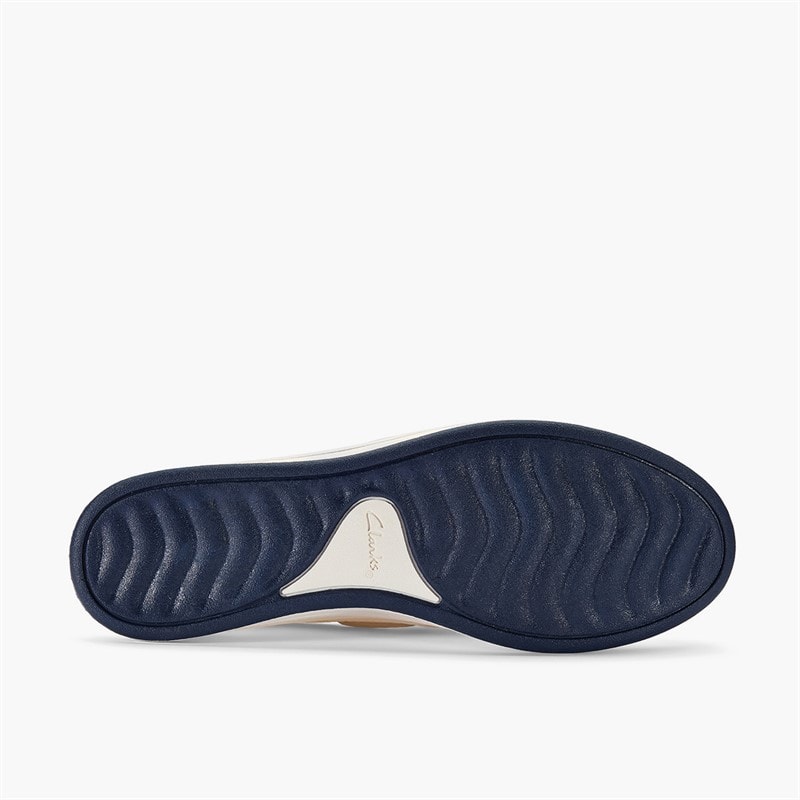 Clarks Dame Brinkley Edge Bådsko Hvid - Billede 3
