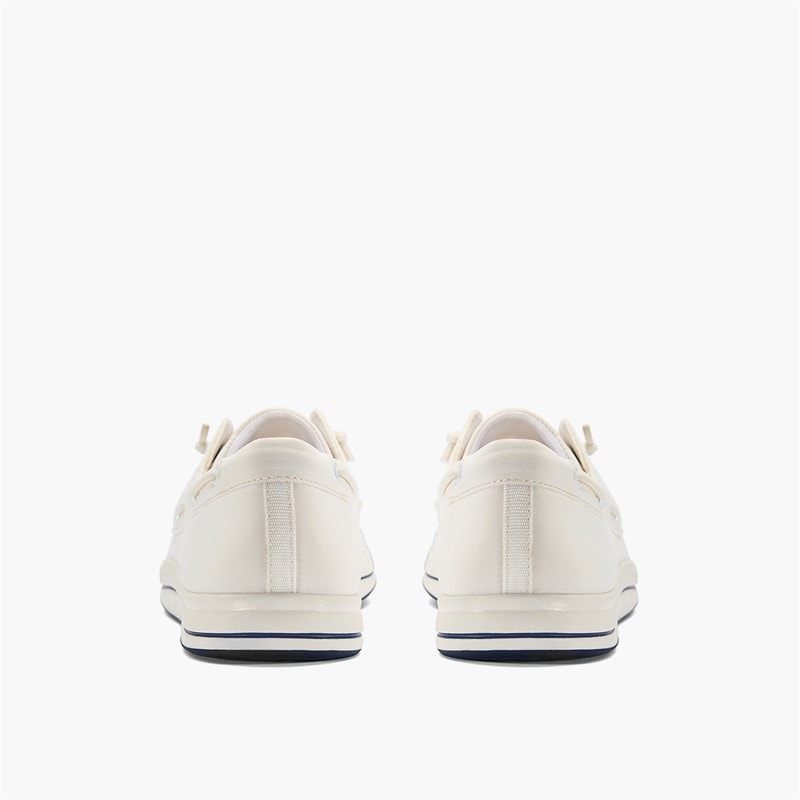 Clarks Dame Brinkley Edge Bådsko Hvid - Billede 4