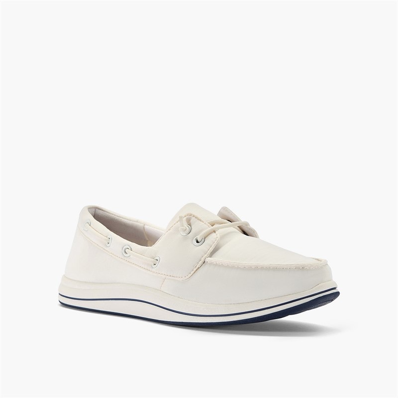 Clarks Dame Brinkley Edge Bådsko Hvid - Billede 5
