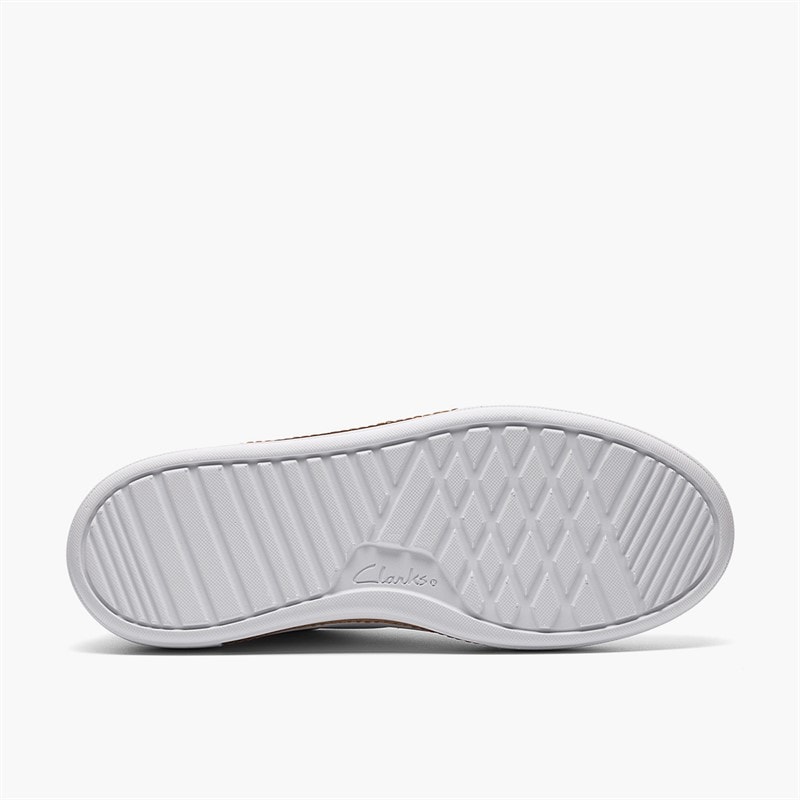 Clarks Dame Hollyrose Lynlås Træningssko White Leather - Billede 3
