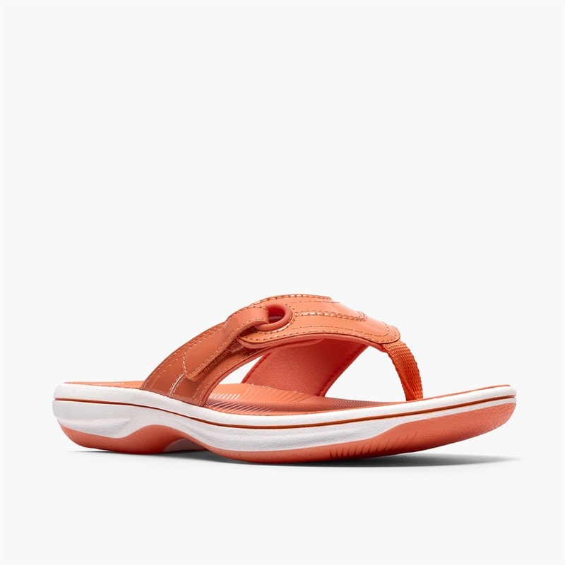 Clarks Dame Brinkley Reyna Flip Flops Orange - Billede 4