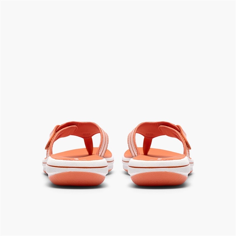 Clarks Dame Brinkley Reyna Flip Flops Orange - Billede 5