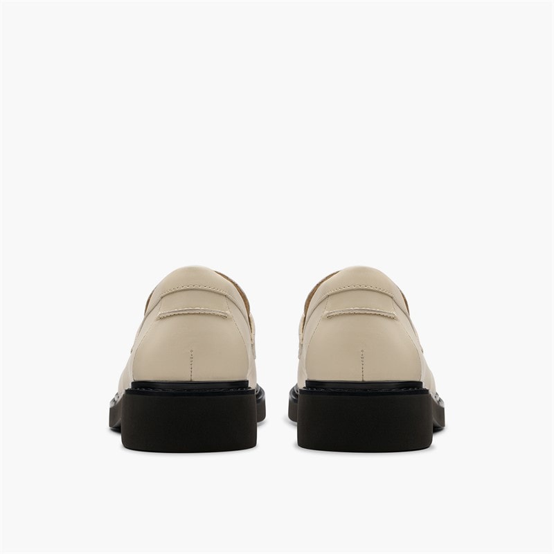 Clarks Dame Splend kant loafers Cream Leather - Billede 5