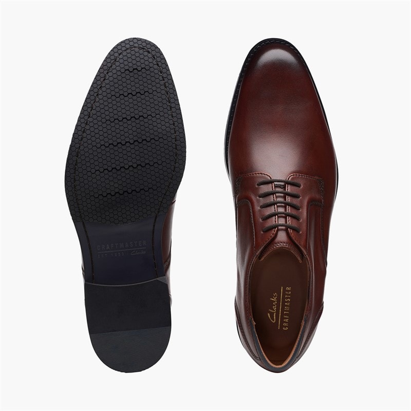 Clarks Herre Craft Arlo Snørebånd Sko British Tan - Billede 3