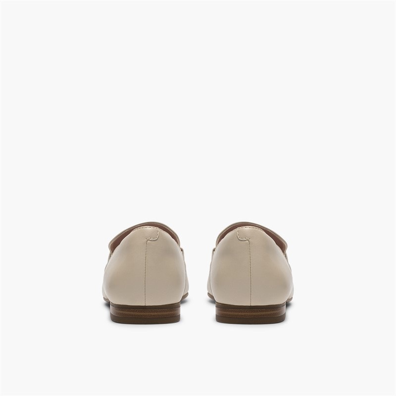 Clarks Dame Tamna Iris Loafers White Leather - Billede 5