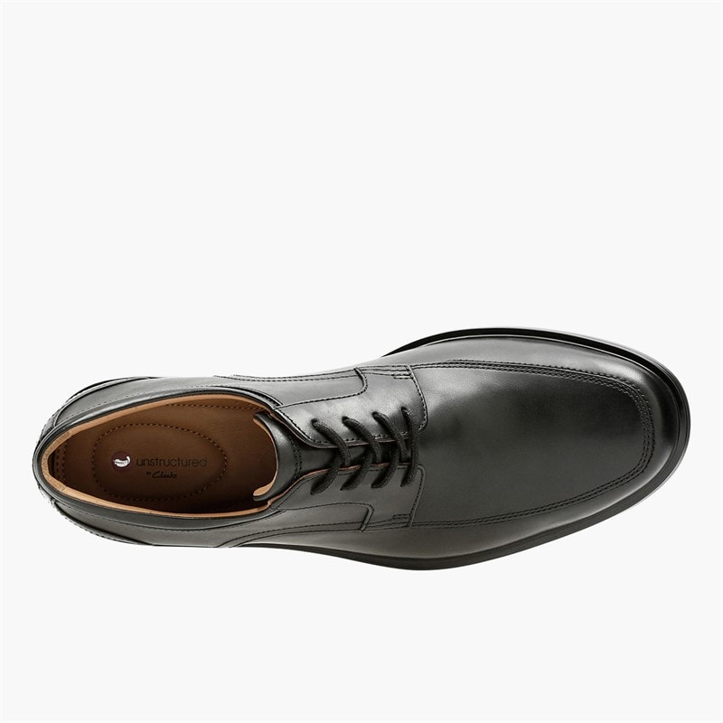 Clarks Herre Un Aldric Park Snøresko Black Leather - Billede 4