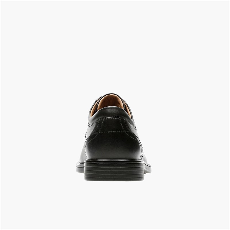 Clarks Herre Un Aldric Park Snøresko Black Leather - Billede 5
