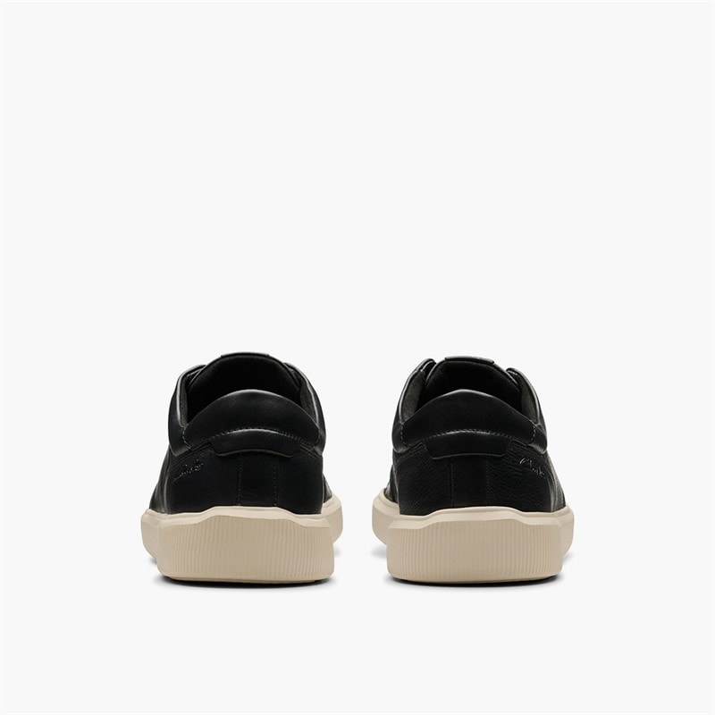 Clarks Herre Brodin Træningssko Black Leather - Billede 5