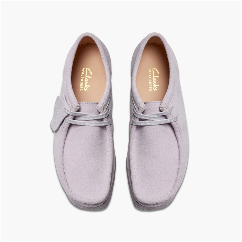 Clarks Dame Wallabee Evo Sko Lilac Suede - Billede 2