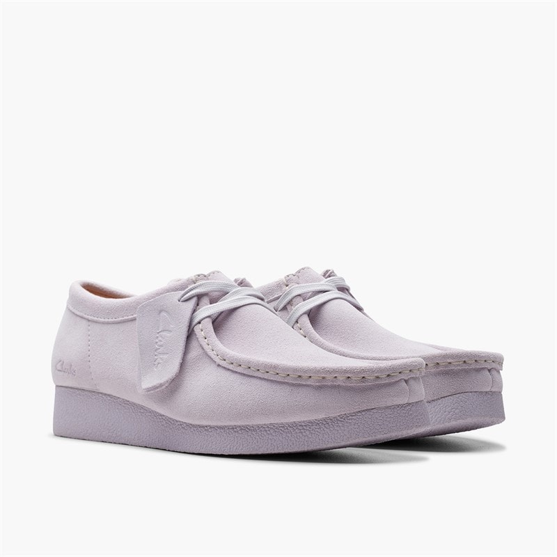 Clarks Dame Wallabee Evo Sko Lilac Suede - Billede 4