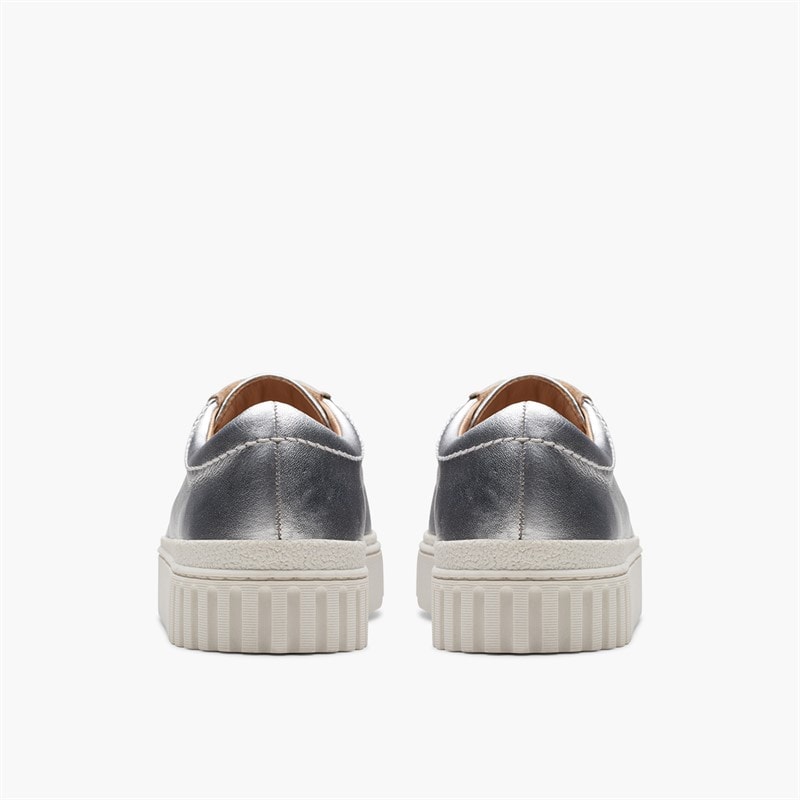 Clarks Dame Mayhill Walk Træningssko Silver Metallic - Billede 5