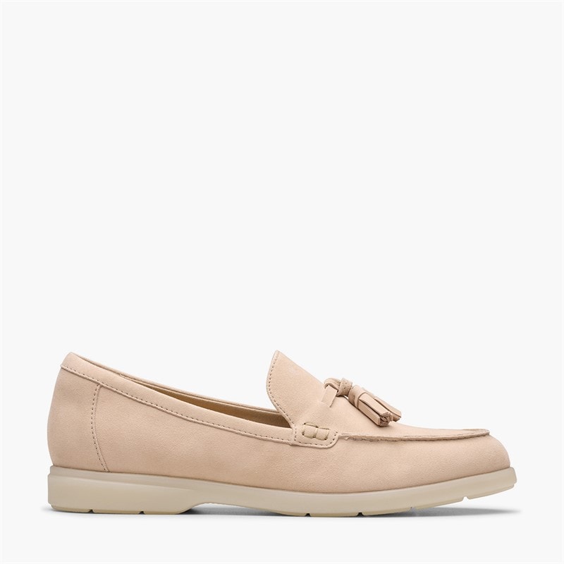 Clarks Dame Narini Edge Loafers Sand Suede