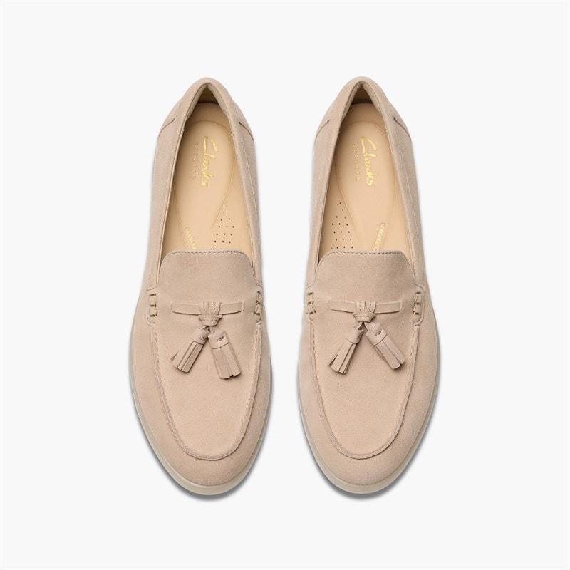 Clarks Dame Narini Edge Loafers Sand Suede - Billede 2