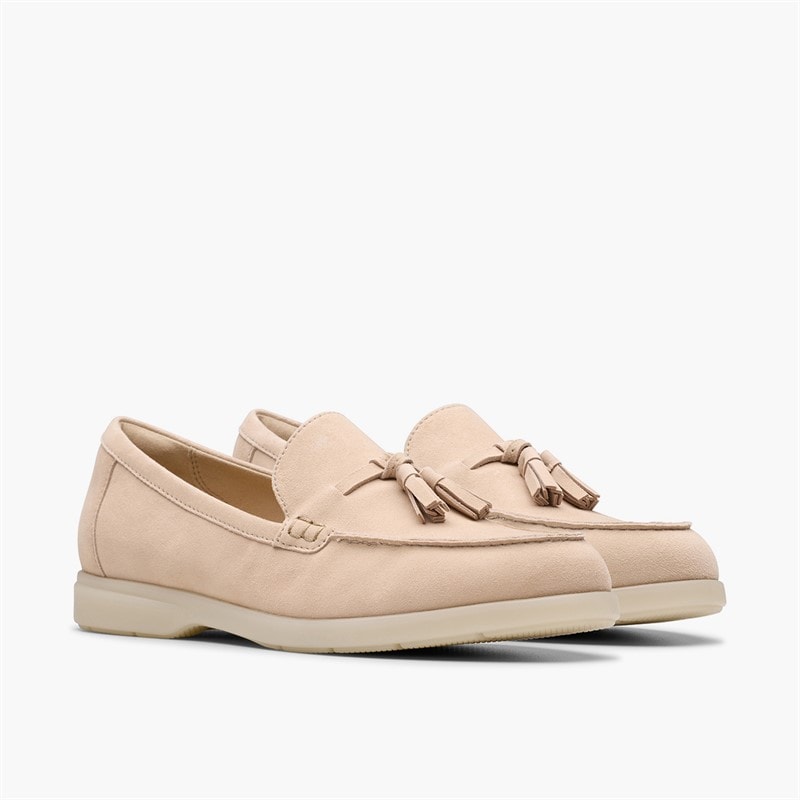 Clarks Dame Narini Edge Loafers Sand Suede - Billede 4