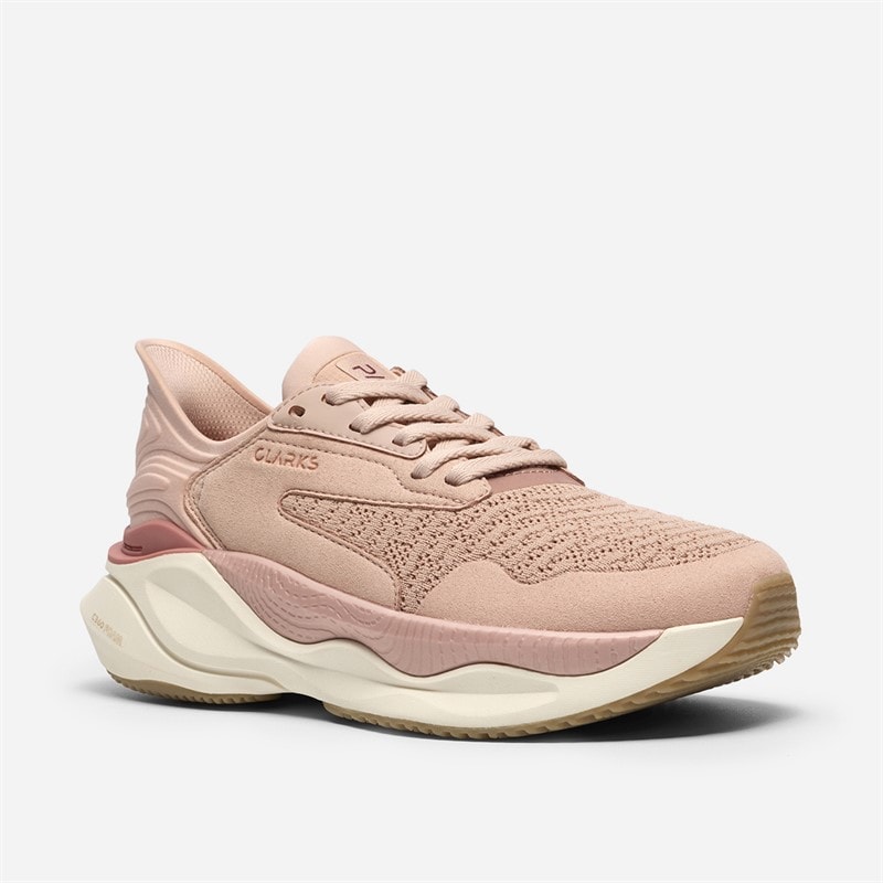 Clarks Dame Pace Træningssko Pink Combi - Billede 4