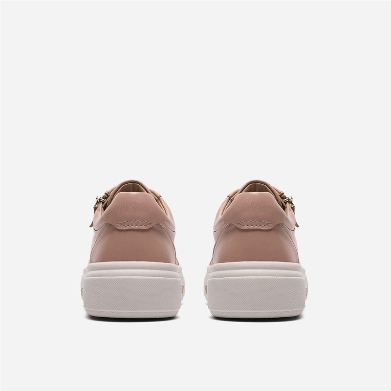 Clarks Dame Hollyrose Lynlås Sko Light Pink Leather - Billede 5
