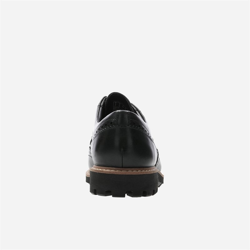 Clarks Herre Batcombe Wing Brogue Sko Black Leather - Billede 5