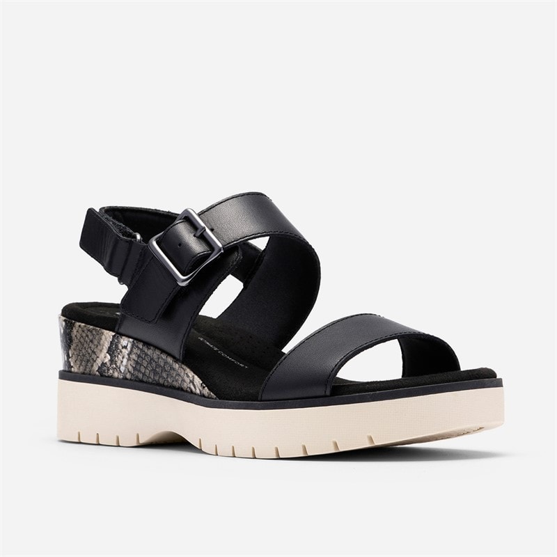 Clarks Dame Diaz Rose Sandaler Black Combi - Billede 4