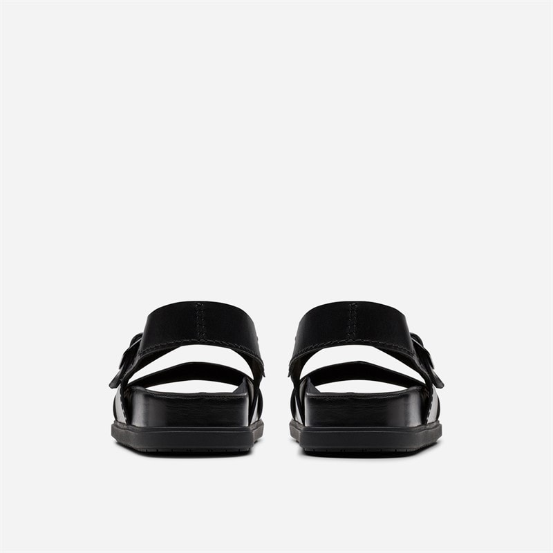 Clarks Herre Torford Ankelrem Sandaler Black Leather - Billede 5