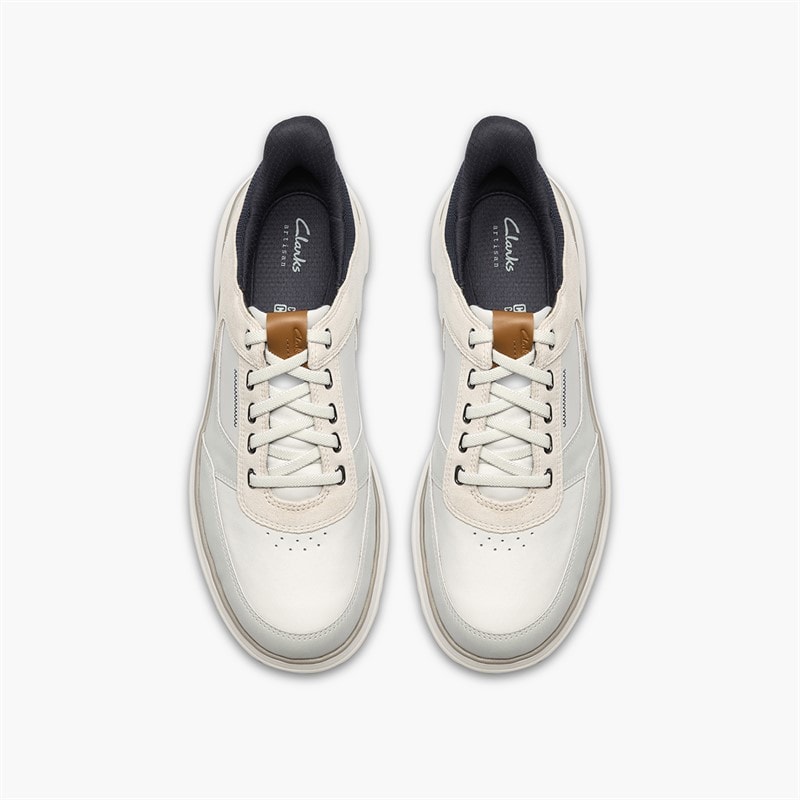 Clarks Herre Mullan Eay Træningssko White Combi - Billede 2
