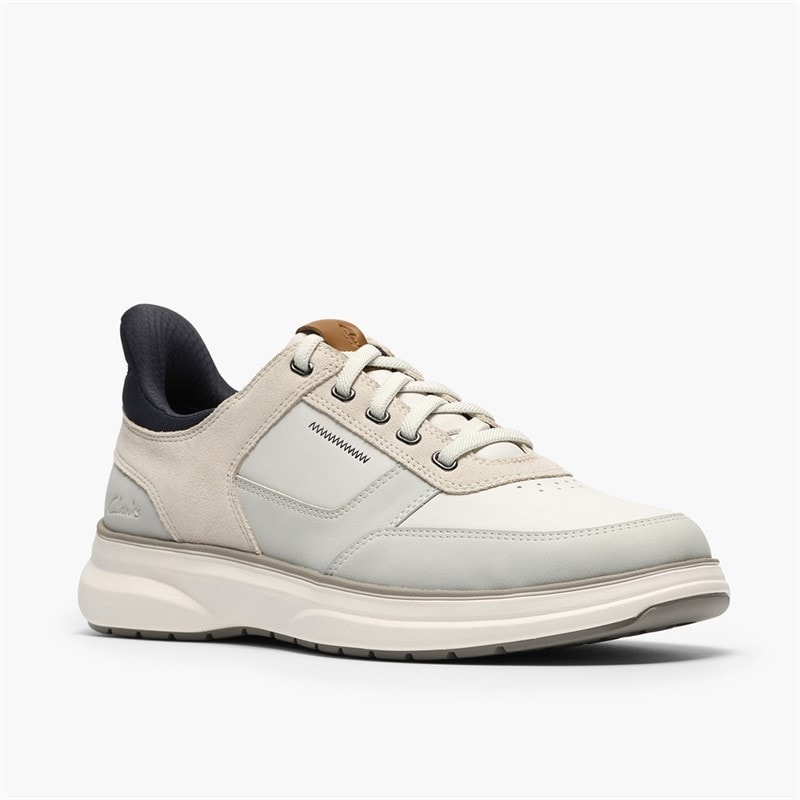 Clarks Herre Mullan Eay Træningssko White Combi - Billede 4