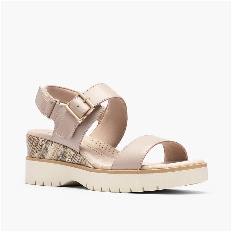 Clarks Dame Diaz Rose Sandaler Sand Combi - Billede 4