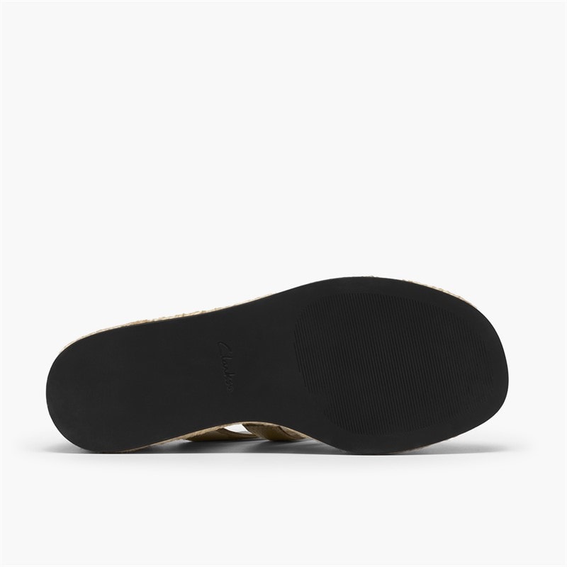 Clarks Dame Tessiah Strop Sandaler Gold Leather - Billede 3
