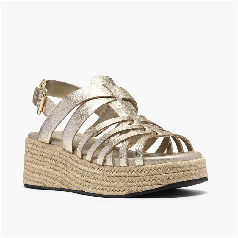 Clarks Dame Tessiah Strop Sandaler Gold Leather - Billede 4
