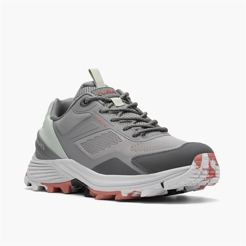 Clarks Dame Laila Trail Træningssko Dark Grey Combi - Billede 4