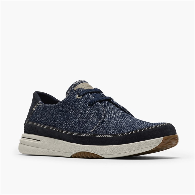 Clarks Herresko Easeway Snøre Navy Combi - Billede 4