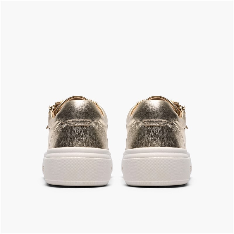 Clarks Dame Hollyrose Lynlås Sko Gold Leather - Billede 5