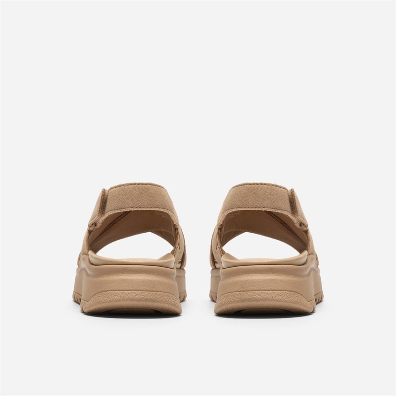Clarks Dame Dashlite Wish Ankelrem Sandaler Beige Suede - Billede 5