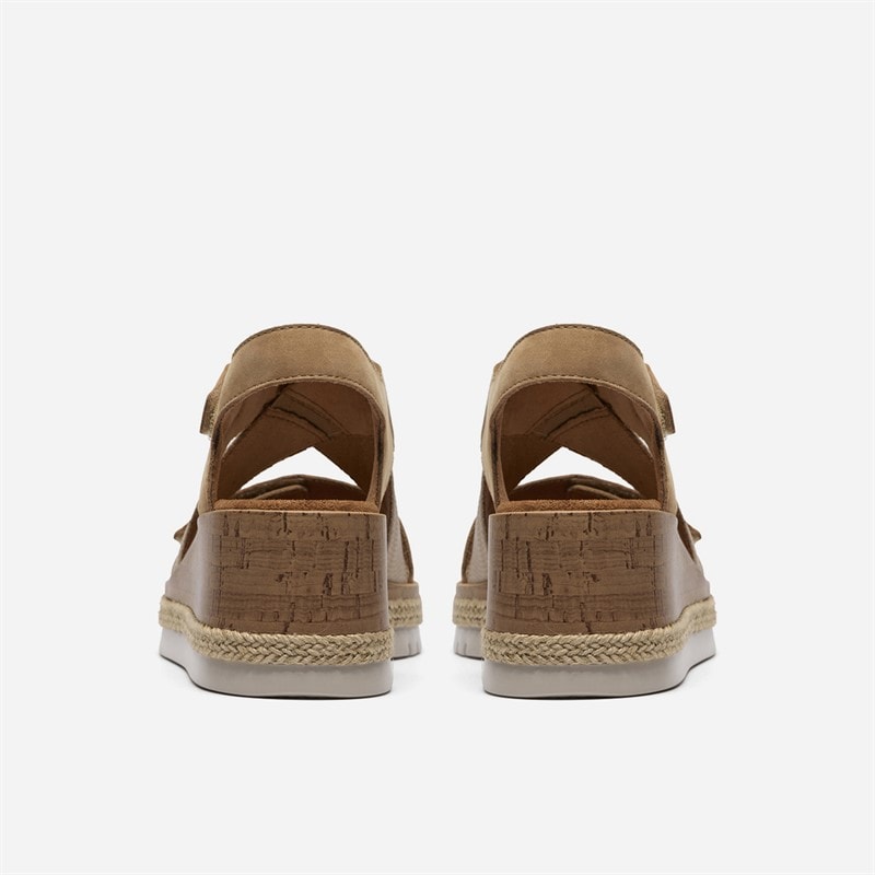 Clarks Dame Kidiki Solsandaler Beige Combi - Billede 5