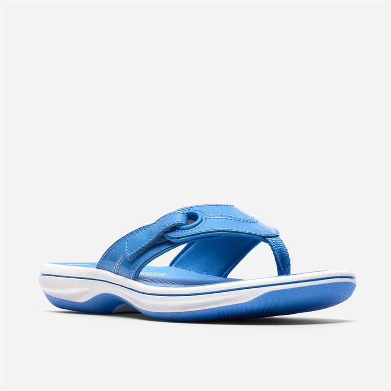 Clarks Dame Brinkley Reyna Flip Flops Bright Blue - Billede 4