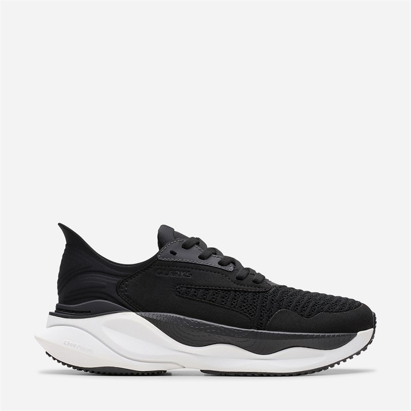 Clarks Dame Pace Træningssko Sort/Hvid