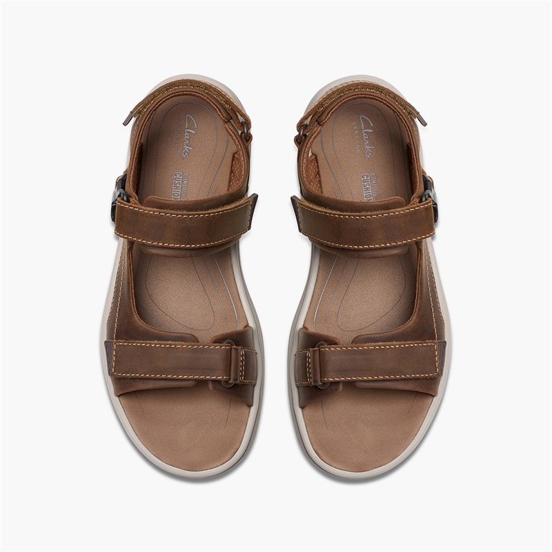 Clarks Herre Saltway Edge Sandaler Light Tan Leather - Billede 2