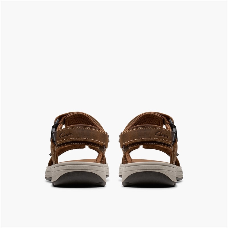 Clarks Herre Saltway Edge Sandaler Light Tan Leather - Billede 5
